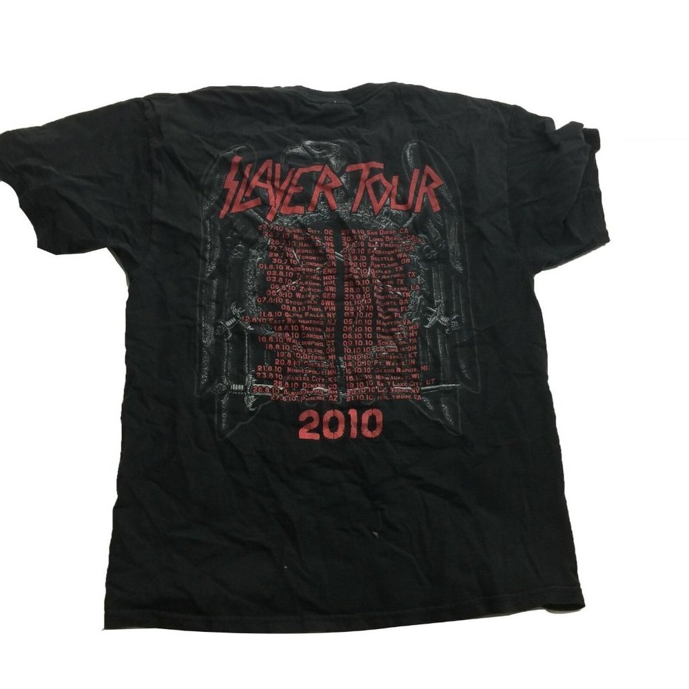 Slayer Tour 2010 Rock Band Metal Eagle T-Shirt Men's Size Large L - Picture 3 of 3